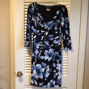 Ralph Lauren Black Floral Dress Size 6